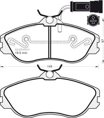 MGA 323 - Тормозные колодки, дисковые, комплект autospares.lv