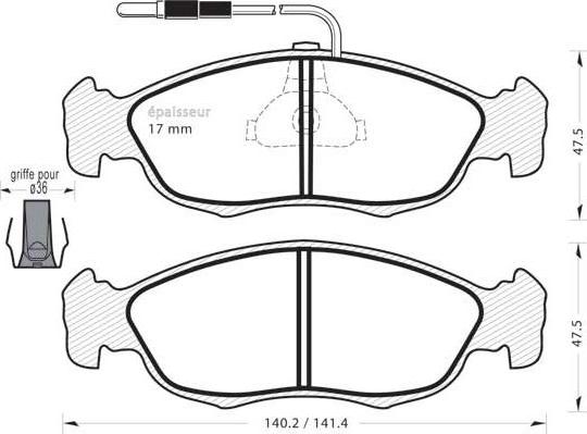 MGA 322 - Тормозные колодки, дисковые, комплект autospares.lv