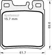 MGA 372 - Тормозные колодки, дисковые, комплект autospares.lv