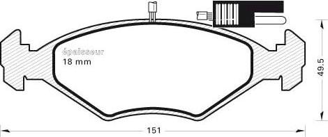 MGA 244 - Тормозные колодки, дисковые, комплект autospares.lv