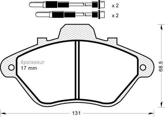 MGA 240 - Тормозные колодки, дисковые, комплект autospares.lv