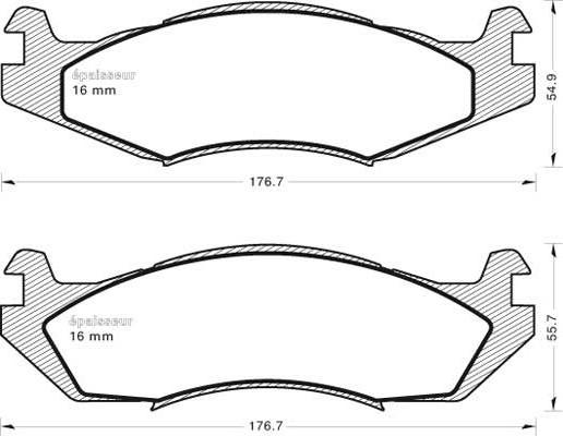 HITEC HA 2018 - Тормозные колодки, дисковые, комплект autospares.lv