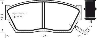 MGA 251 - Тормозные колодки, дисковые, комплект autospares.lv