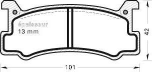 MGA 258 - Тормозные колодки, дисковые, комплект autospares.lv