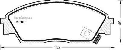 MGA 253 - Тормозные колодки, дисковые, комплект autospares.lv