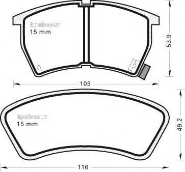 MGA 257 - Тормозные колодки, дисковые, комплект autospares.lv