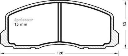 MGA 261 - Тормозные колодки, дисковые, комплект autospares.lv