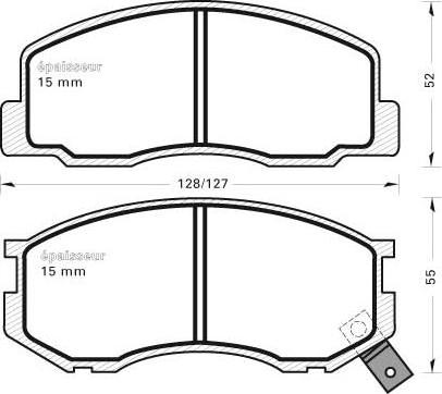 MGA 267 - Тормозные колодки, дисковые, комплект autospares.lv