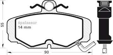 MGA 209 - Тормозные колодки, дисковые, комплект autospares.lv