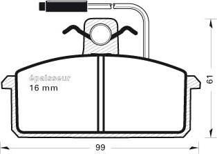 Valeo 168230 - Тормозные колодки, дисковые, комплект autospares.lv