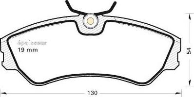 MGA 284 - Тормозные колодки, дисковые, комплект autospares.lv