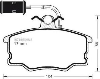 MGA 280 - Тормозные колодки, дисковые, комплект autospares.lv