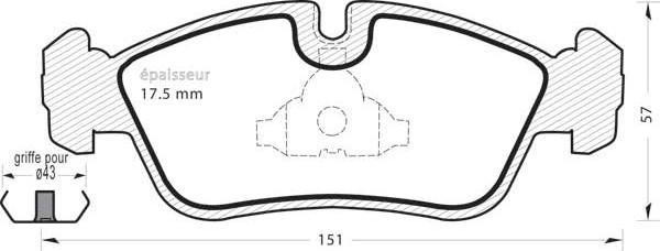 MGA 283 - Тормозные колодки, дисковые, комплект autospares.lv