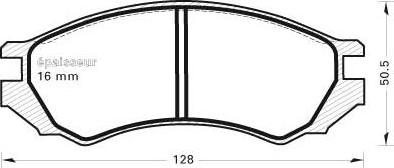 MGA 287 - Тормозные колодки, дисковые, комплект autospares.lv