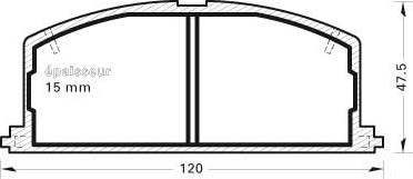 MGA 239 - Тормозные колодки, дисковые, комплект autospares.lv