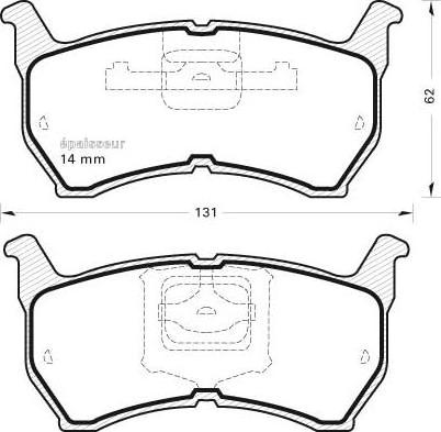 Quinton Hazell 2479 - Тормозные колодки, дисковые, комплект autospares.lv