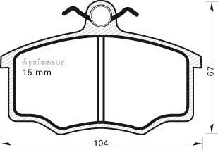 MGA 229 - Тормозные колодки, дисковые, комплект autospares.lv