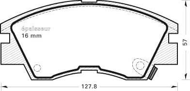 MGA 279 - Тормозные колодки, дисковые, комплект autospares.lv