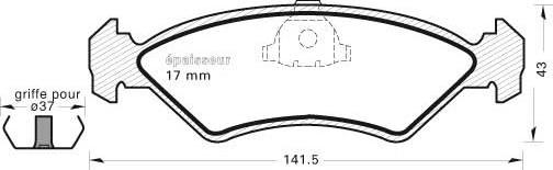 MGA 274 - Тормозные колодки, дисковые, комплект autospares.lv