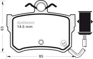 MGA 276 - Тормозные колодки, дисковые, комплект autospares.lv