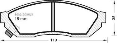 MGA 271 - Тормозные колодки, дисковые, комплект autospares.lv