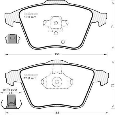 MGA 799 - Тормозные колодки, дисковые, комплект autospares.lv