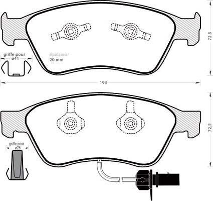 MGA 746 - Тормозные колодки, дисковые, комплект autospares.lv