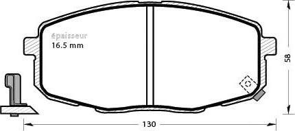 MGA 741 - Тормозные колодки, дисковые, комплект autospares.lv