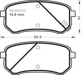 MGA 752 - Тормозные колодки, дисковые, комплект autospares.lv