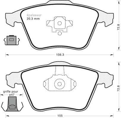 MGA 768 - Тормозные колодки, дисковые, комплект autospares.lv