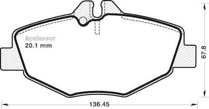 MGA 700 - Тормозные колодки, дисковые, комплект autospares.lv