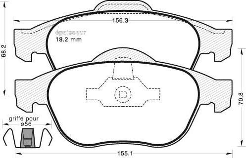 MGA 701 - Тормозные колодки, дисковые, комплект autospares.lv