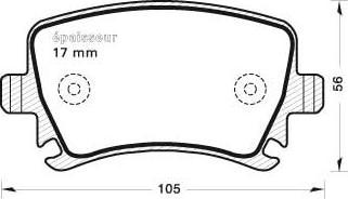 MGA 714 - Тормозные колодки, дисковые, комплект autospares.lv