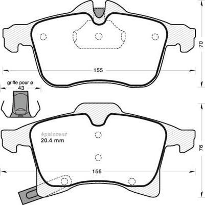 MGA 715 - Тормозные колодки, дисковые, комплект autospares.lv