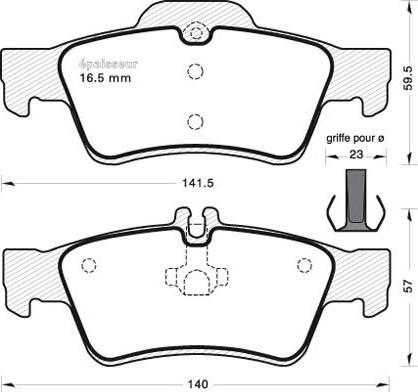 MGA 716 - Тормозные колодки, дисковые, комплект autospares.lv