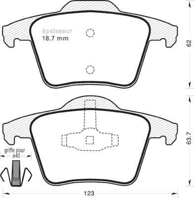 MGA 711 - Тормозные колодки, дисковые, комплект autospares.lv