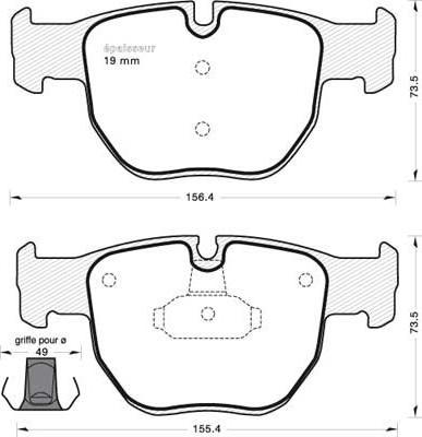 MGA 718 - Тормозные колодки, дисковые, комплект autospares.lv