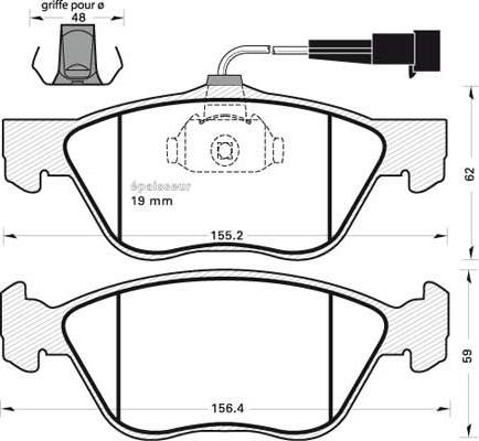 R Brake RB1601-210 - Тормозные колодки, дисковые, комплект autospares.lv