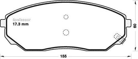 MGA 712 - Тормозные колодки, дисковые, комплект autospares.lv