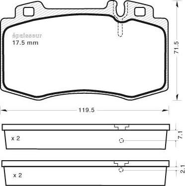 MGA 788 - Тормозные колодки, дисковые, комплект autospares.lv