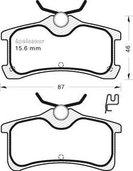 MGA 783 - Тормозные колодки, дисковые, комплект autospares.lv