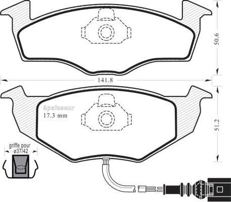 MGA 735 - Тормозные колодки, дисковые, комплект autospares.lv