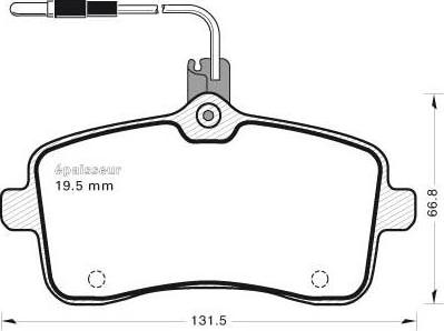 MGA 732 - Тормозные колодки, дисковые, комплект autospares.lv