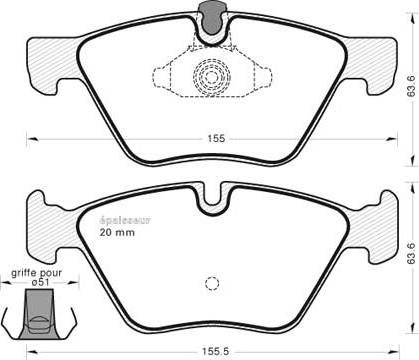 MGA 737 - Тормозные колодки, дисковые, комплект autospares.lv