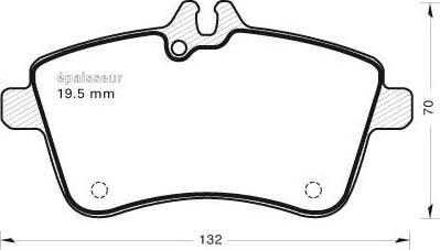 MGA 729 - Тормозные колодки, дисковые, комплект autospares.lv