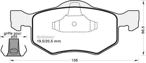 MGA 722 - Тормозные колодки, дисковые, комплект autospares.lv