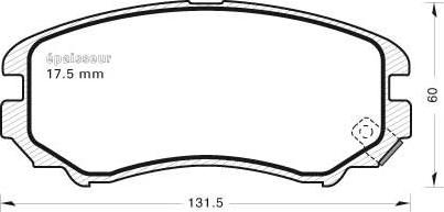 MGA 771 - Тормозные колодки, дисковые, комплект autospares.lv