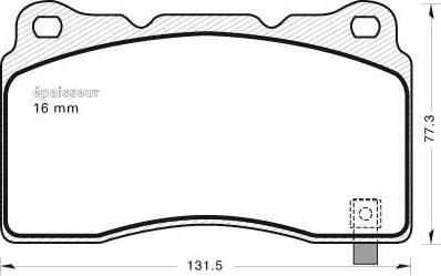 MGA 773 - Тормозные колодки, дисковые, комплект autospares.lv