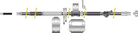 MGA CF5655 - Тросик, cтояночный тормоз autospares.lv