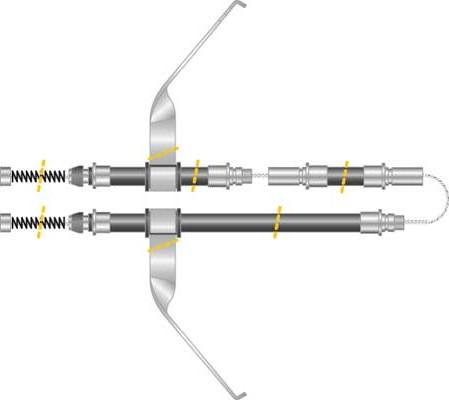 MGA CF5613 - Тросик, cтояночный тормоз autospares.lv